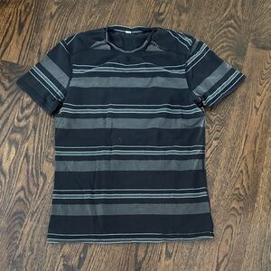 lululemon athletica Black and Gray Striped Tee